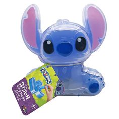 a little blue toy with big eyes and ears