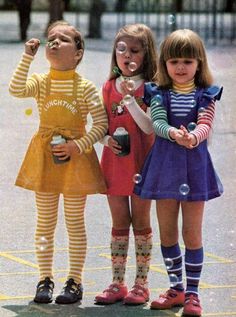 Today & Me Retro Kids, Retro Mode, 1970s Fashion, Moda Vintage, Mode Vintage, Fashion Kids, 70s Fashion, Vintage Children