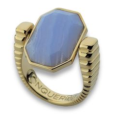 NOTE: This product includes 1 gold ViaDeco ring band plus 1 gold Octangle Crystal Element. Want to see these in silver? Check them out here! Don't forget to check out our other Octangle Crystal Elements! Fidget Rings, Blue Lace Agate, Ring Sizer, Lace Agate, Ring Band, Blue Rings, Blue Lace, Rose Quartz, Moonstone