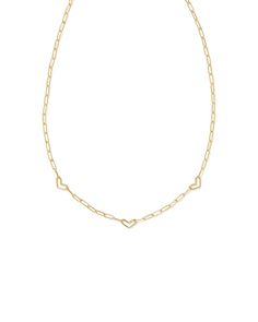 Kynlee Chain Necklace in 18k Gold Vermeil | Kendra Scott Layering Kendra Scott Necklaces, Kendra Scott Store, Plating Techniques, Grade 10, Sold Out Sign, Kendra Scott Necklace, Heart Chain, Layered Necklace