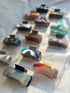 These super cute hair clips come in four sizes and are accented with Pendleton® fabric. Pendleton Fabric, Cute Hair Clips, Cute Hair, Cute Hairstyles, Hair Clips, Super Cute, Thing 1, Hair, Fabric