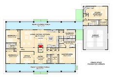 the floor plan for a house with two separate rooms