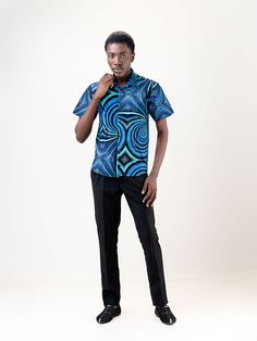 african-print-mankon-short-sleeve-shirt-1 African Print Tshirts, Short Sleeve Dashiki Shirt, Men’s Chitenge Shirts, Men’s Ankara Shirts, African Print Shirt, Button Top, Shoulder Sleeve, Perfect Shirt, African Print