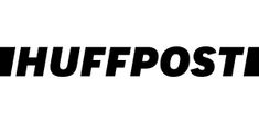 the word huffpost is written in black on a white background