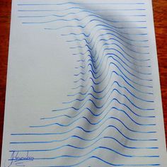 a piece of paper with lines drawn on it