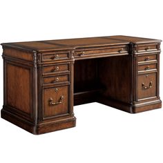 an antique style desk with two drawers