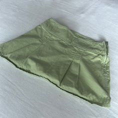 Sun-Deh Green Pleated Mini Skirt Purchased @ Aritzia Size 00 Light Wear Trendy Green Cotton Skort, Green Mini Cotton Bottoms, Green Cotton Mini Bottoms, Green Mini Length Cotton Bottoms, Green Mini-length Cotton Bottoms, Green High Waist Cotton Mini Skirt, High Waist Green Cotton Mini Skirt, Green High Waist Casual Skort, Trendy Green Cotton Skirt