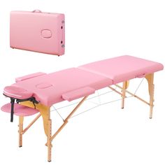 PRICES MAY VARY. Sturdy & Comfortable: The pink massage table is made of high-quality wood frame and high-strength steel wire ropes which can achieve greater load-bearing capacity, the strong wooden frame can load up to 500 lbs. The table top features 5 centimeter of foam that give a soft and comfortable experience Easy to Set Up: Set up this portable lash bed within minutes. No tools or assembly required. Simply open up the table and plug in the accessories you would like to use. The massage be Traveling Esthetician, Pink Facial, Tattoo Table, Lash Bed, Spa Facial, Massage Bed, Massage Tables, Facial Tattoos, Massage Table