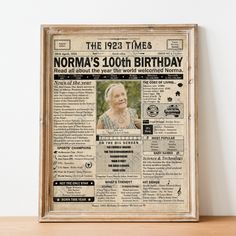 an old newspaper with the words rupert's 70th birthday printed on it in front of a white wall