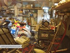 a room filled with lots of clutter and junk