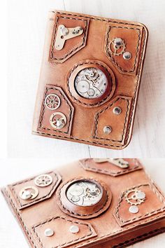 Minimalist Steampunk, Business Card Case, Handmade Purses, Small Shops, Slim Wallet, Travel Wallets, Support Handmade, Business Card Holders, Pin Board