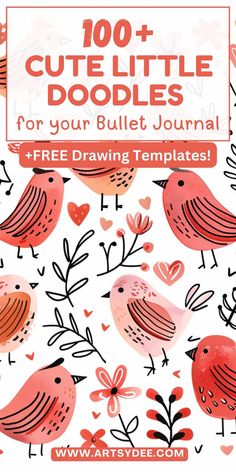 Get your daily dose of cuteness with these 100+ adorable little doodles! Perfect for beginners, these simple drawings are sure to put a smile on your face. Plus, we've included FREE drawing templates to help you get started! #cutedoodles #doodling #drawingideas #kawaii #freeprintables Journal Embellishments Drawing, Doodle Facial Expressions, Drawing Ideas Easy Plants, Doodle Banners How To Draw, Tulip Doodle Simple, Easy To Draw Doodles Simple Step By Step, Doodling For Beginners, How To Doodle Flowers, How To Doodle For Beginners Step By Step