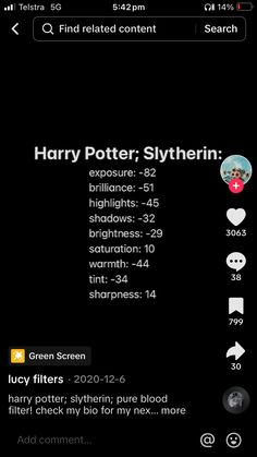 harry potter's twitter account is displayed on an iphone screen, with the text harry potter