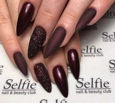 Nagel Stamping, Cracked Nails, Burgundy Nails, Dark Nails, Matte Nails, Gorgeous Nails, Cute Acrylic Nails