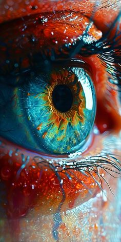 an extreme close up shot of the iris of a human eye