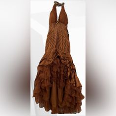 Beautiful Brown Dress Bought It From Dadu'bridal And It’s A Size 4 Feel Free To Send Me Offers Brown Wedding Dress, Brown Mermaid, Brown Wedding, Mermaid Dress, Brown Dress, Buy Dress, Costume Design, Send Me, Mermaid