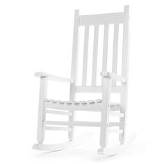 a white rocking chair on a white background