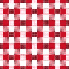 a red and white checkered tablecloth pattern that looks like it has been made out of