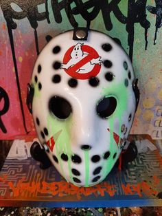 Custom hockey mask Scream Mask Painting, Hockey Mask Halloween Costumes, Badazzel Scream Mask, Halloween Hockey Mask, Horror Movie Mask Collection, Ghost Busters Birthday Party, Eminem Funny, Liquid Plastic, Jason Mask