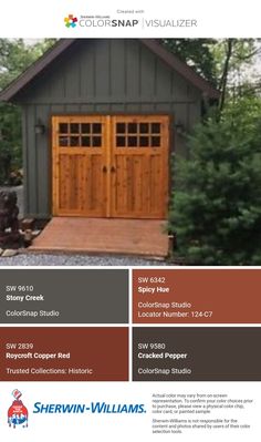 the color scheme for this shed is brown