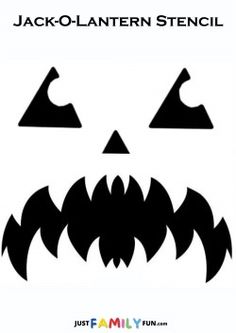 the jack - o - lantern stencil has been designed to look like an angry face