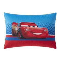 a pillow with the character cars from disney pixama on it's side