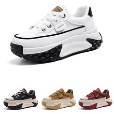 PRICES MAY VARY. [Women'S Casual Sports Shoes]: Soft, Breathable, Shock-Absorbing, Non-Slip, Increase height, Wear-Resistant, Suitable For Daily Wear And Outdoor Sports, Our Casual Sports Shoes Have It All~ [Platform Sneakers]: The Biggest Feature Of This Pair Of Shoes Is The Softness And Breathability Of Its High-Quality Leather. Putting On This Pair Of Shoes, You Can Wear Them To Work Or Go Hiking And Driving. Its Advantage Is That It Does Not Squeeze Your Feet~ [Wear For Multiple Occasions]: Shoes Soft, Go Hiking, Calf Socks, Gym Shoes, Driving Shoes, Lacing Sneakers, Casual Sport Shoes, Suede Sneakers, Platform Sneakers