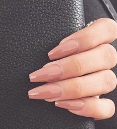 Coffin Manicure, Ballerina Nails Shape, Ballerina Nails Designs, Manicure Colors, Nude Nail Polish, Nude Nail, Polish Ideas, Shiny Nails, Ballerina Nails