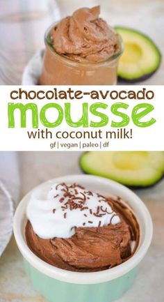 chocolate - avocado mousse with coconut milk