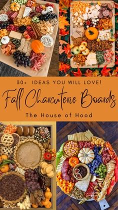 an assortment of fall and thanksgiving foods with the words, 50 ideas you will love