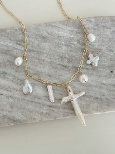 Meet the necklace of the summer! A mix of freshwater pearls to create the ultimate, one-of-a-kind neck party! 14k gold filled, water and tarnish resistant. 18in with lobster clasp Cowgirl Necklaces, Pearl Party, European Jewelry, Buy Pearls, Party Necklace, Girl Jewelry, Stacked Jewelry, Pearl Charms, Shell Necklaces