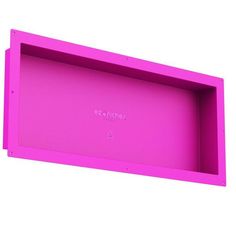 a pink plastic tray with the word eat right on it's side and an arrow in the middle