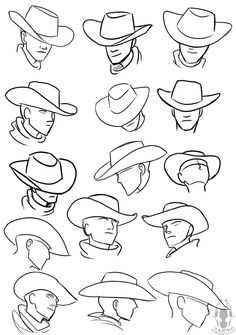 the different types of hats that are used in cowboy costumes and headgear for men