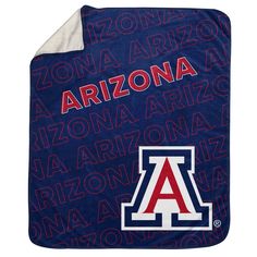 an arizona blanket with the word arizona on it