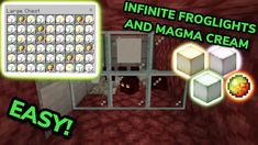 an image of a video game with the words infinite froglights and magma cream