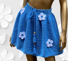 "If you don't have paypal, you can purchase the pattern on my website https://shylercrochets.com/shop/patterns/crochet-circle-ruffle-mini-skirt/ Elevate your crochet skills with the Crochet Circle Skirt pattern / Crochet Ruffle Skirt, brought to you by the renowned ShylerCrochets. Transform your closet with this delightful mini skirt that adds a touch of charm and playfulness to any outfit. With a well-crafted written pattern at your fingertips, you'll effortlessly master the art of crocheting t Spring Crochet Mini Skirt, Handmade Mini Skirt For Summer, Spring Mini Skirt With Crochet Details, Crochet Circle Skirt, Crochet Wrap Skirt, Skirt Pattern Crochet, Crochet Ruffle Skirt, Circle Skirt Pattern, Crochet Circle