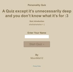 Fun Personality Quizzes