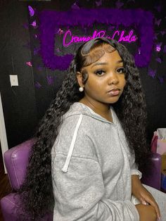 Side Part No Part Curly Wig, Water Wave Wig Hairstyles Side Part, Curly Black Wig Hairstyles, Curly Hairstyles For Wigs, Water Wave Frontal Wig Hairstyles, Black Curly Wig Hairstyles, Curly Wig Styles For Black Women, Lace Front Wigs For Black Women Style, Wig Hairstyles Ideas Black Women Curly