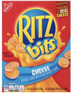 a box of ritz bits with orange flavor