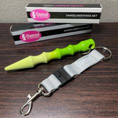 Set Includes: (Lime Green/Gray) Sock It To Me Kubaton Self Defense Tool, Damsel In Defense, New In Box Self Defense Striking Tool. Durable And Lightweight Machined Aluminum No-Slip Grip Contour Dimensions: 1.8 Ounces In Weight 5.33″ X .75″ In Size Breakaway Quick Release Lanyard. Perfect For Attaching To Clothing, Purses, Backpacks Or Other Items To Keep Personal Protection Products Easily Accessible! Features: Keychain Adaptable Quick-Release Buckle Metal Clasp .5 Ounces In Weight 6.5 Inches X Signature Picture Frame, Damsel In Defense, Diy Safety, Safety Keychain, Sock It To Me, Key Holder Wallet, Turtle Keychain, Leather Journal Notebook, Self Defense Tools