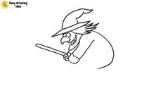 a drawing of a man in a hat holding a baseball bat and looking at the sky