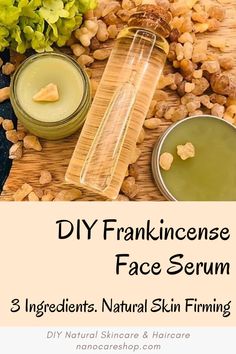 DIY Frankincense Face Serum is a powerful solution for natural anti-aging and skin firming. This easy-to-make serum combines frankincense essential oil with just two other ingredients to provide effective, natural botox-like results and a collagen boost. Diy Frankincense Face Serum, Diy Face Oil Anti Aging, Diy Facial Cleanser Anti Aging, Diy Botox Serum, Diy Frownies Patches, Essential Oil Face Serum Recipe, Diy Face Moisturizer Anti Aging, Homemade Botox Recipe, Frankensence Oil Uses For Face