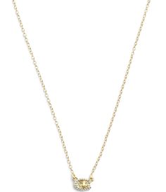 From COACH&#x2C; the Signature C Pav Turnlock Short Pendant Necklace features:Short pendant necklace Brass/glass crystal Lobster clasp closure Approx. 16" length Includes signature COACH jewelry pouchImported. Short Pendant Necklace, Coach Jewelry, Crafts Beautiful, Brass Glass, Rhinestone Jewelry, Accessories Jewelry Necklace, Glass Crystal, Dillard's, Jewelry Pouch