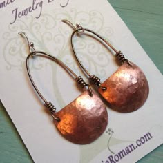 Copper Jewelry Diy, Cold Connections, Copper Solder, Diy Jewelry Earrings, Metalwork Jewelry, Metalsmithing Jewelry