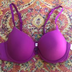 Nwt Purple Demi Bra Is Lightly Lined And Smooth For Invisible Coverage Under T-Shirts. The Adjustable Straps Also Convert To Racerback. Purple Bras, White Bralette, Triangle Bralette, Racerback Bra, Everyday Bra, One Piece Bodysuit, Demi Bra, Nursing Bra, Womens Bras