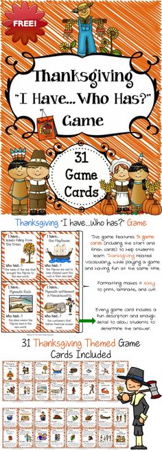 thanksgiving games and activities for the classroom