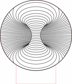 an image of a circular object with lines in the shape of a spiral on it