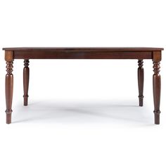 an old wooden table with two legs and a long, narrow top on white background