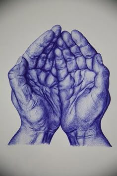 a drawing of two hands holding each other