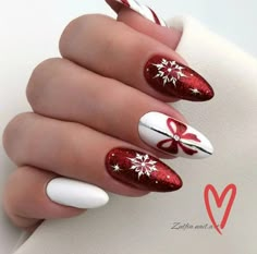 Christmas Nail Designs Acrylic, Bow Nail Art, Acrylic Toe Nails, Nail Time, Fancy Nails Designs, Black Nail Designs, December 26, New Year's Nails